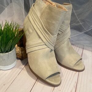 JC Faux Suede Leather Wedge Booties